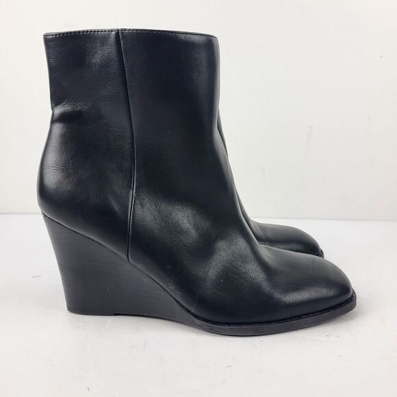 DV by Dolce Vita Rupart Wedge Bootie Black Faux Leather - Picture 7 of 14